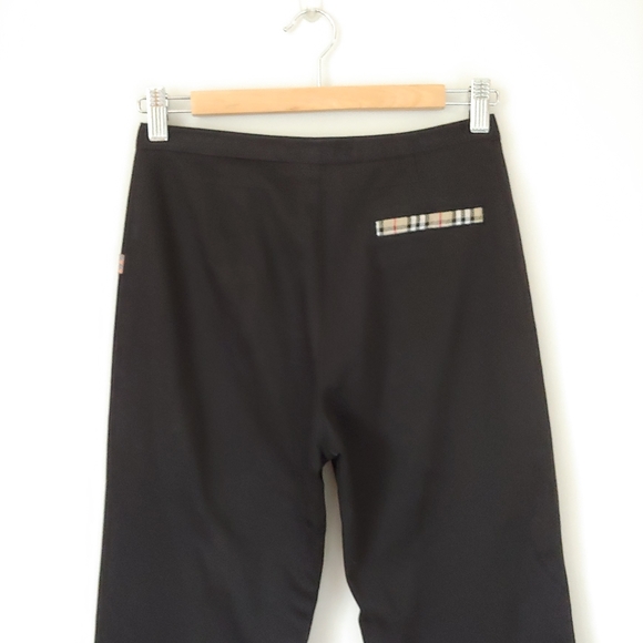 Burberry London Black Cotton Pants Vintage Size 2 - Picture 4 of 14